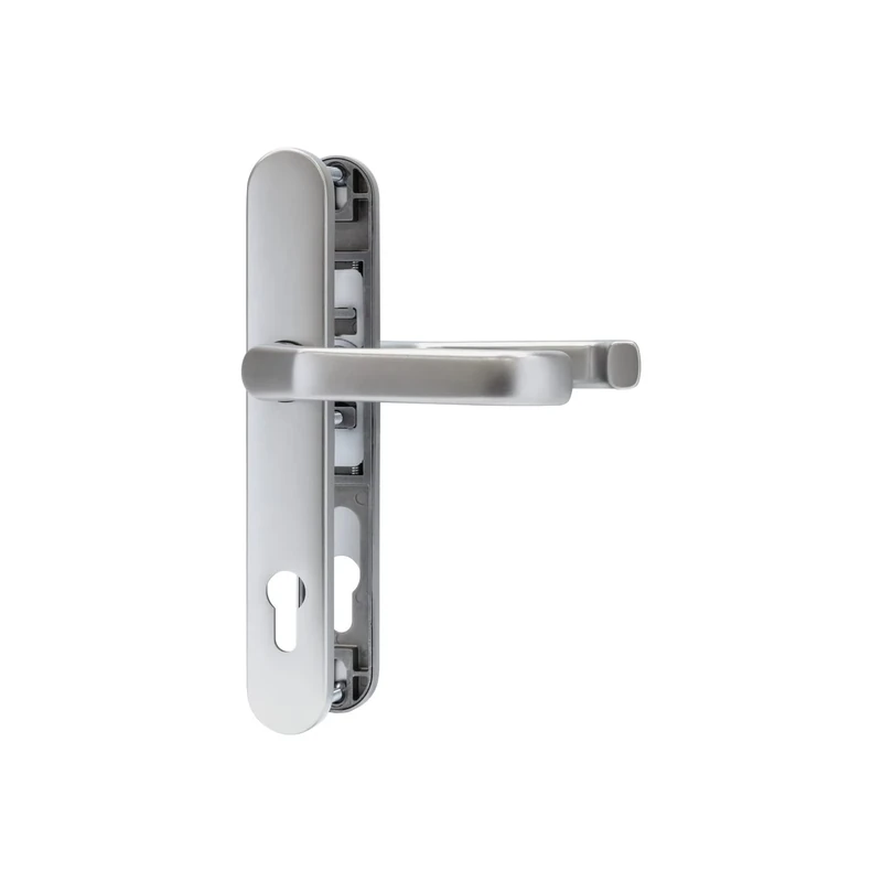 ABUS SRG92N 62553 Door Fitting for Front Doors with Double-Sided Door Handle for Narrow Frame Doors Stainless Steel Look