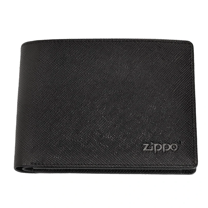 Zippo - Purse/Wallet for Women and Men, Saffiano Leather, Black, with RFID Protection, Con Compartment, Ideal for Cards and Notes - Image 1
