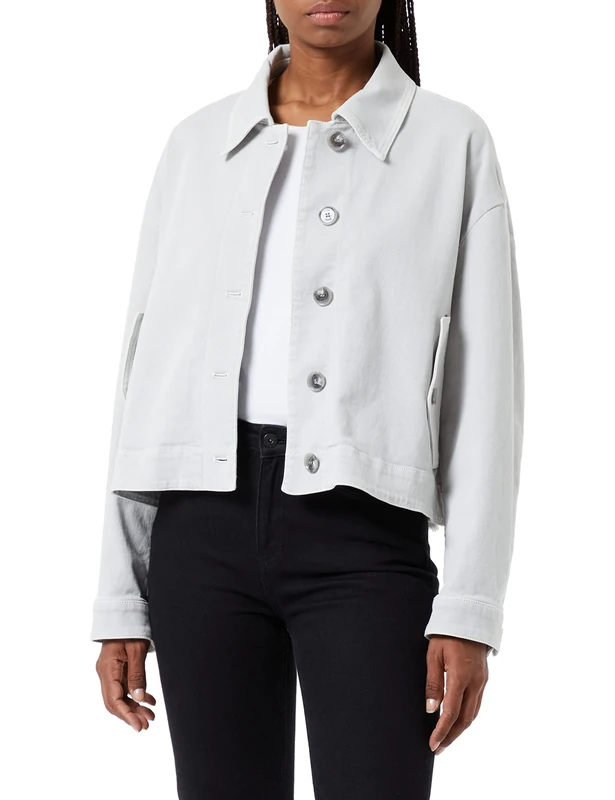 BOSS Women's C_Jafilda-D Jackets, Silver, 34