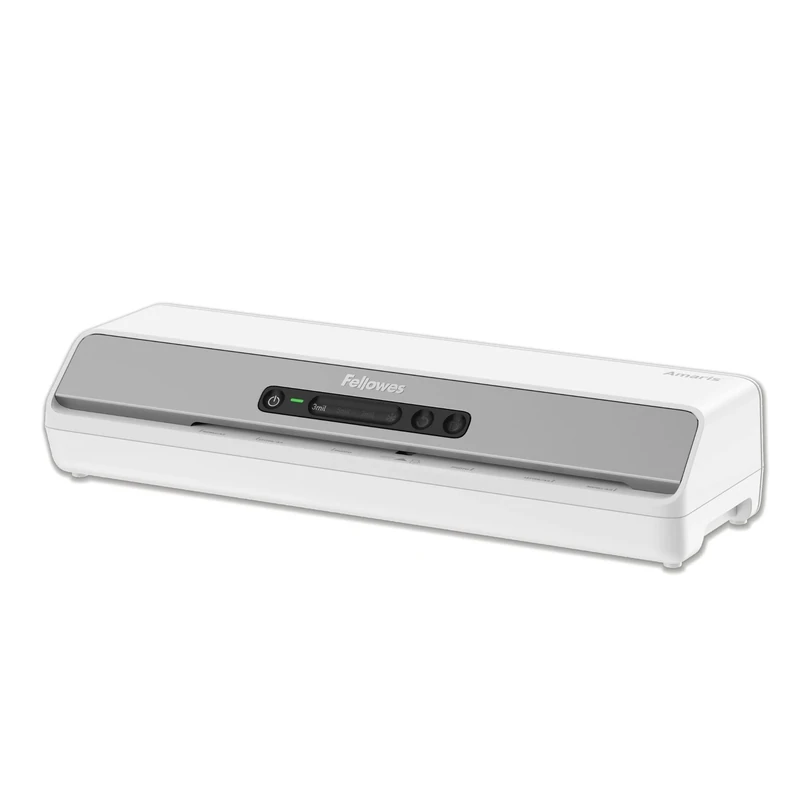Fellowes Amaris A3 Laminator Machine for Office Use - Rapid 1 Minute Warm Up Time with Auto Shut Off Feature & Sleep Mode Feature – 80-175 Micron – 10 A4 Laminating Pouch Starter Pack Included - White
