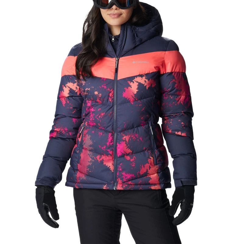 Columbia Women's Abbott Peak Insulated Jacket, Ski Jacket, Nocturnal Lookup/Nocturnal/Neon Sun, Size L