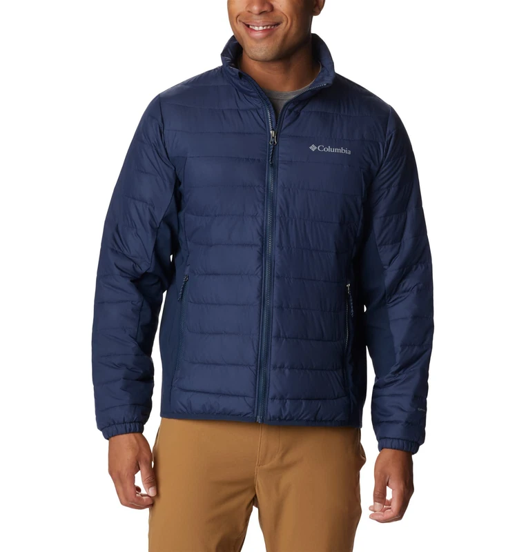 Columbia Men's Powder Lite Hybrid Puffer Jacket, Collegiate Navy, S