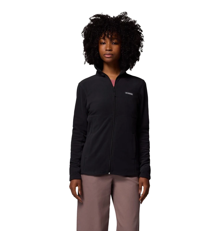 Columbia Women's Basin Trail 3 Full Zip, Full Zip Fleece Jacket, Black, Medium