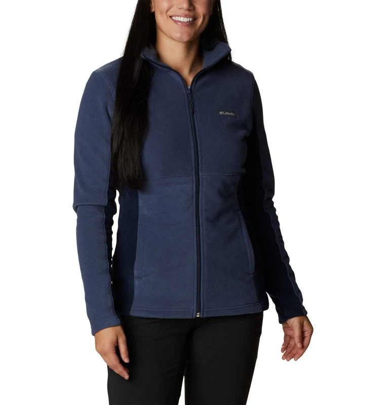Columbia Women's Basin Trail 3 Full Zip, Full Zip Fleece Jacket, Nocturnal/Dark Nocturnal, X-Small
