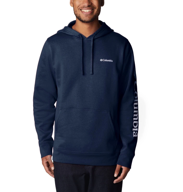 Columbia Men's Trek Hoodie, Collegiate Navy/CSC Sleeve Logo, L