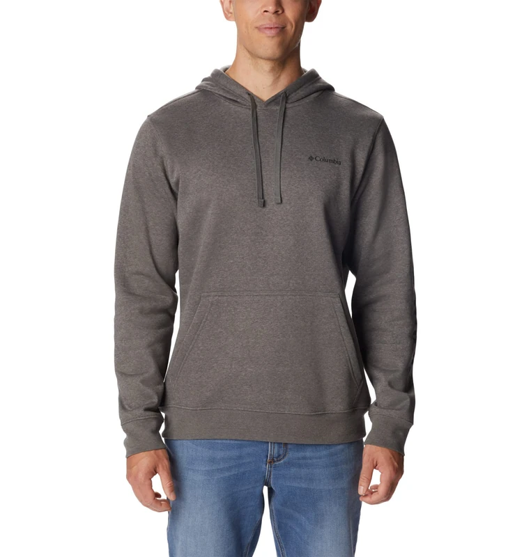 Columbia Men's Trek Hoodie, Charcoal Heather/CSC Sleeve Logo, 2X