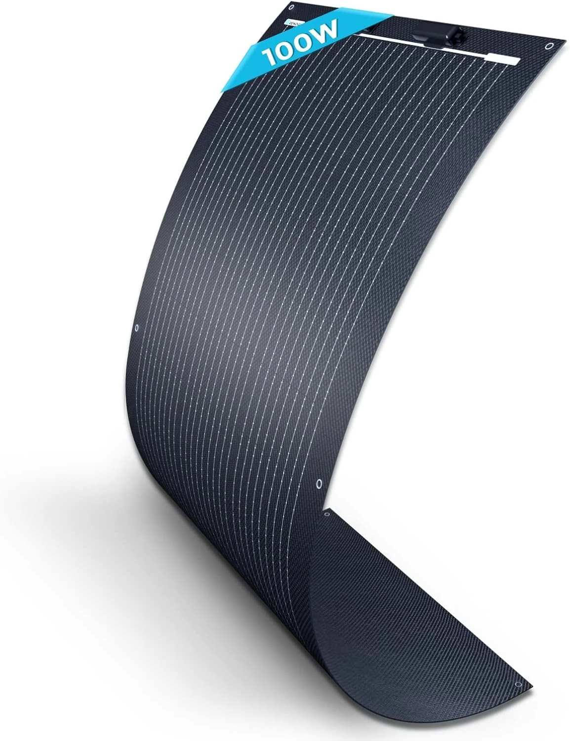 Renogy 100W Flexible Solar Panel, 12 Volt Semi-Flexible Solar Panels Bendable Mono Off-Grid Solar Power PV Panel for Marine, Motorhome, Cabin, Van, Car and Uneven Surfaces