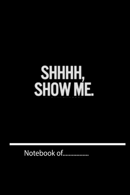 xkghfur1070 Shh show me - 120 pages notebook for girl boy teen Weekly Meal Planner x