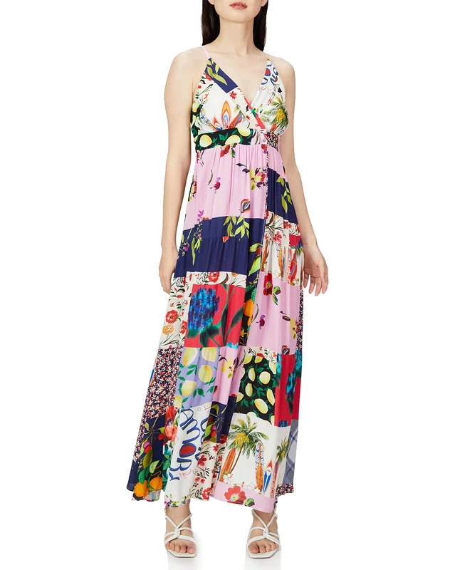 Desigual Women's 21WWVW809019S Dress, Multicolor, S