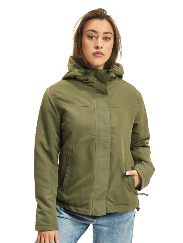 Brandit Women Frontzip Windbreaker, color: olive, size: 3XL