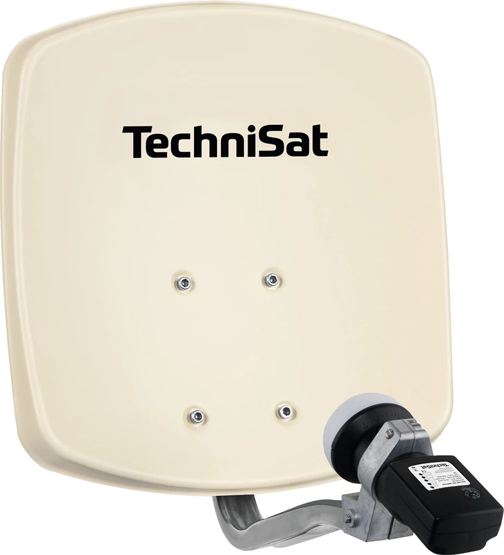 TechniSat DIGIDISH 33 - Satellite Dish for 1 Participant (33 cm Compact Satellite System - Complete Kit with Wall Mount and Satfinder H/V LNB) Beige