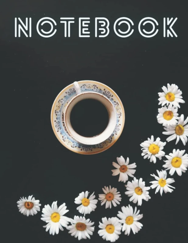 notebook: notebook for coffee and flower lovers.: Size : 8.5×11 inches ,150 pages ,Flower Notebook ,coffee lover notebook