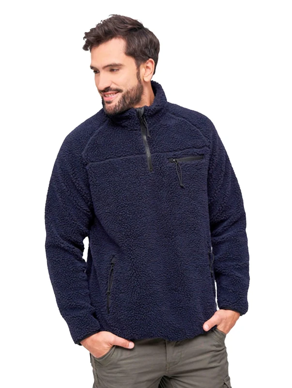 Brandit Teddyfleece Troyer, color: navy, size: L