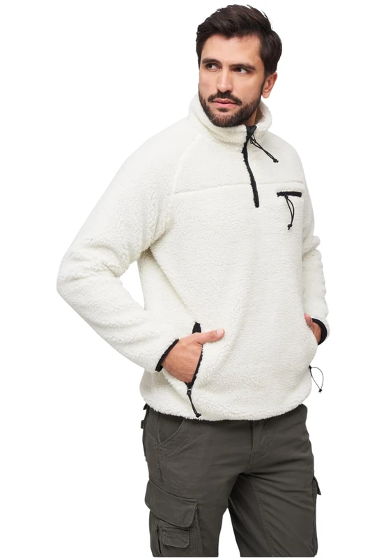 Brandit Teddyfleece Troyer, color: white, size: XL