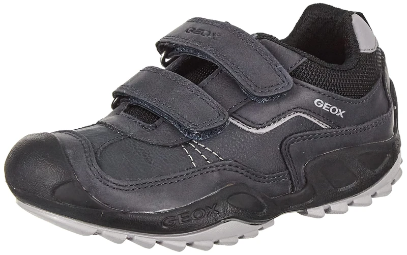 Geox Boys J New Savage Boy Shoes, Navy Grey, 7 UK