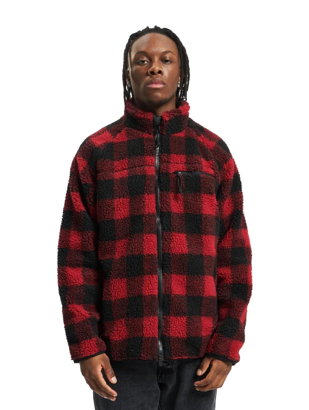 Brandit Teddyfleece Jacket, color: red/black, size: 4XL