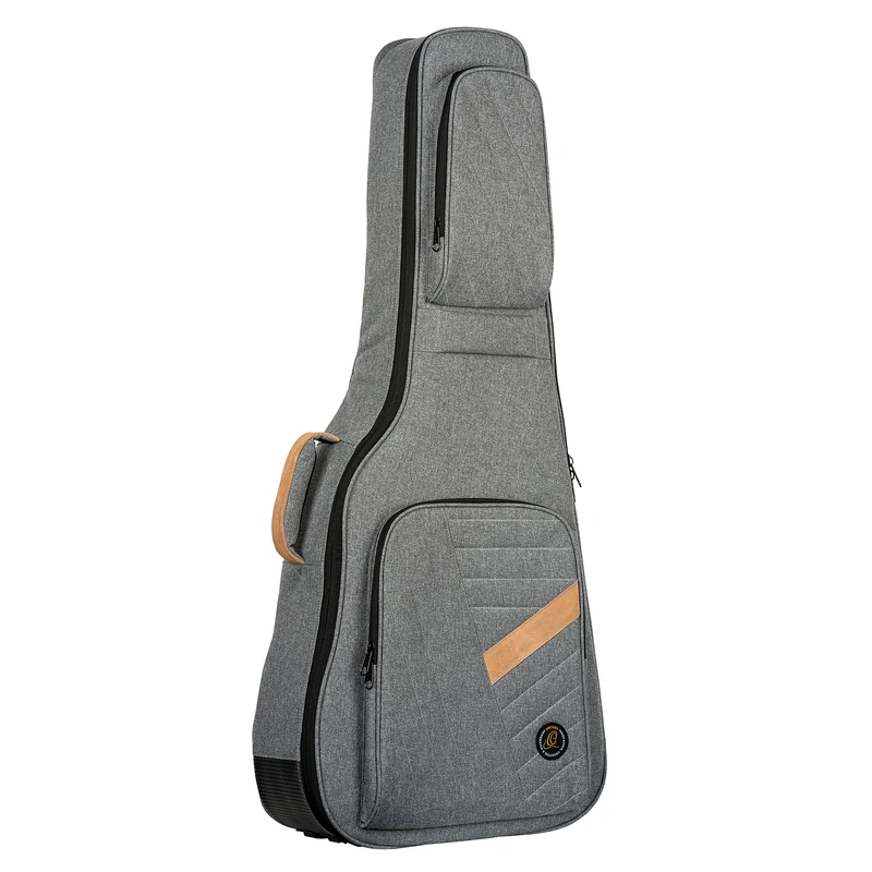 Ortega Guitars Deluxe Guitar Gigbag - Dreadnought - Acoustic Guitar Bag - Height 106 cm - Width 43 cm - Cotton, Gray (OGBDN-DLX-GY)