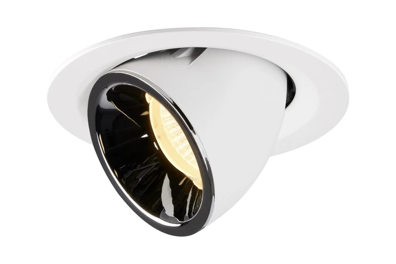 SLV Recessed Ceiling Light NUMINOS GIMBLE M/LED Spotlight, floodlight, Ceiling Light, recessed Light, Indoor Lighting / 3000K 17.5W 1550lm White 55 Degrees