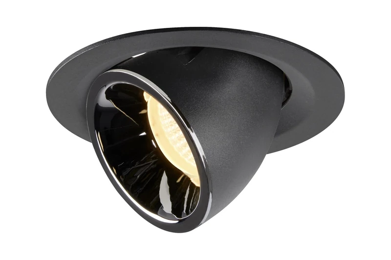 SLV Recessed Ceiling Light NUMINOS GIMBLE M/LED Spotlight, floodlight, Ceiling Light, recessed Light, Indoor Lighting / 3000K 17.5W 1550lm Black 44degrees