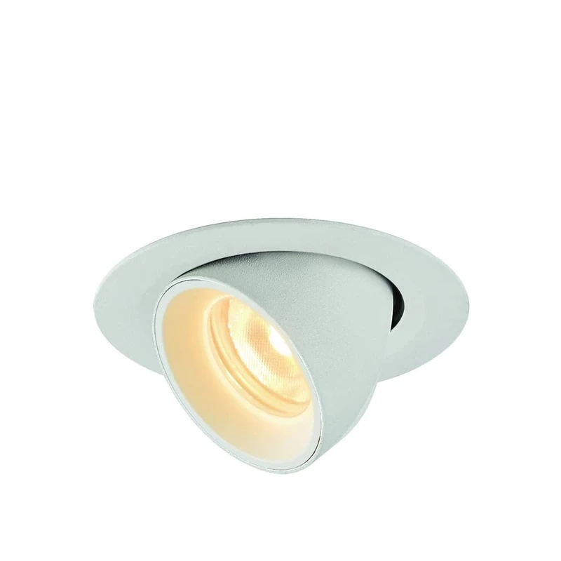 SLV Recessed Ceiling Light NUMINOS GIMBLE XS/LED Spotlight, floodlight, Ceiling Light, recessed Light, Indoor Lighting / 3000K 7W 720lm White 55 Degrees