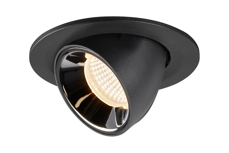 SLV Recessed Ceiling Light NUMINOS GIMBLE S/LED Spotlight, floodlight, Ceiling Light, recessed Light, Indoor Lighting / 2700K 8.6W 690lm Black 20 Degrees