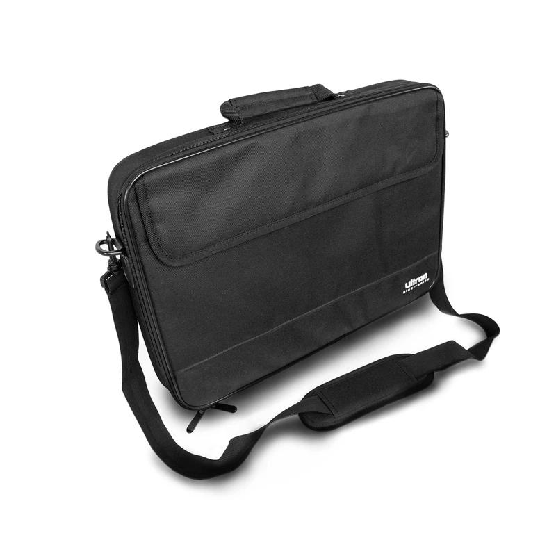 Ultron Case Plus 15.6 inch Compact Laptop Shoulder Bag Carrying Case with Accessories Storage Pockets - Black