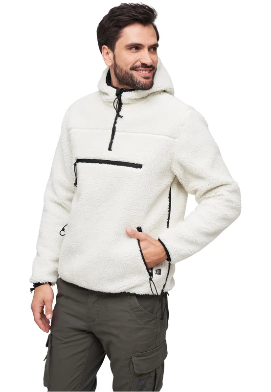 Brandit Teddyfleece Worker Pullover, color: white, size: M