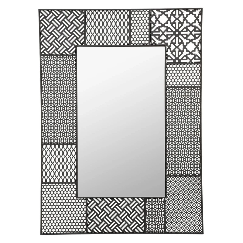 Atmosphera Black Metal Wall Mirror 66 x 92 cm