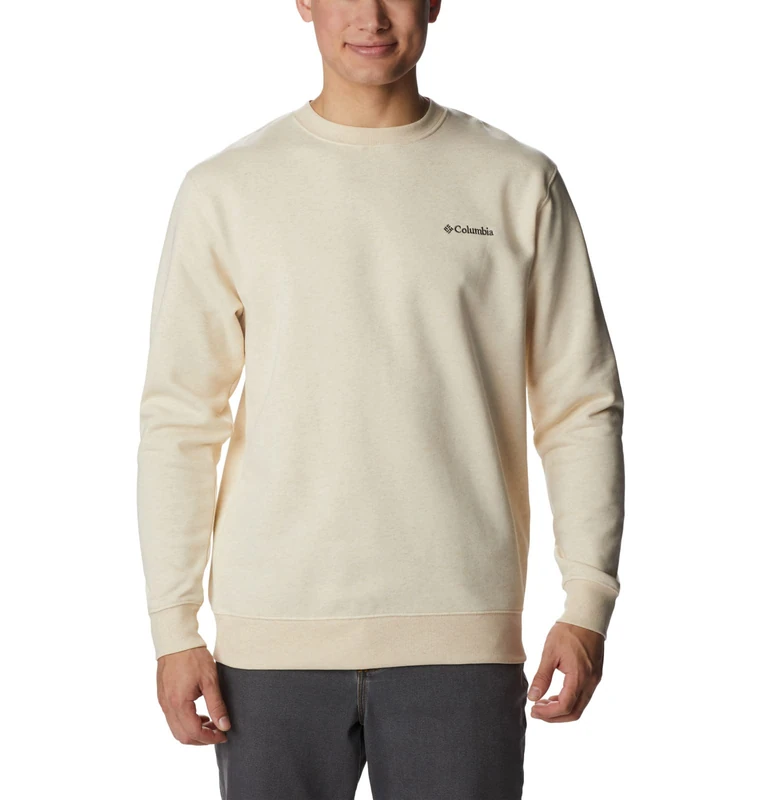 Columbia Men's Hart Mountain Ii Crew Hiking Shirt, Oatmeal Heather/Oatmeal Heather, Small