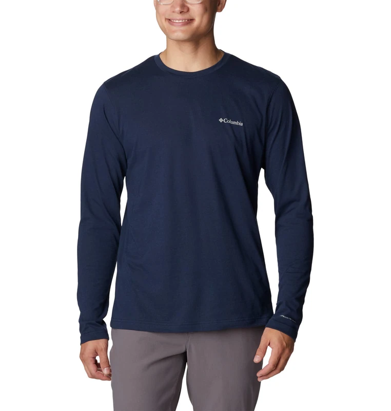 Columbia Men's Thistletown Hills Long Sleeve Crew, Collegiate Navy Heather, X-Large