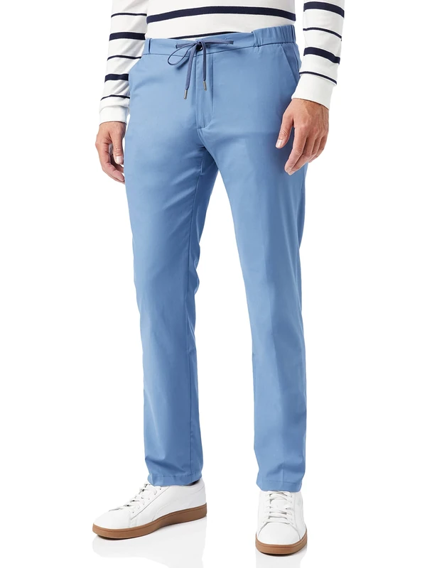 HACKETT LONDON Men's Perfect Chino Casual Pants, Blue (Blu Horizon), 30W/34L