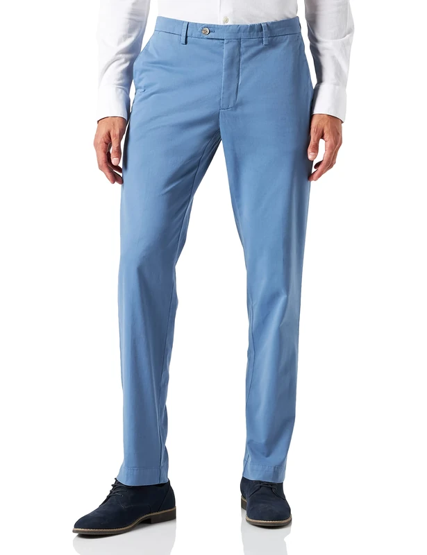 HACKETT LONDON Men's CORE Sanderson Casual Pants, Blue (Blu Horizon), 32W/32L