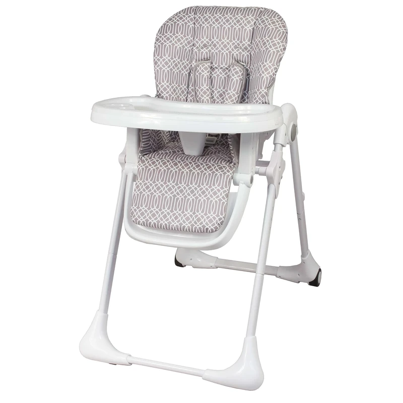 BAMBISOL - Foldable Baby Highchair with Wheels - Adjustable Seat, Reclining Backrest (Zen Grey)