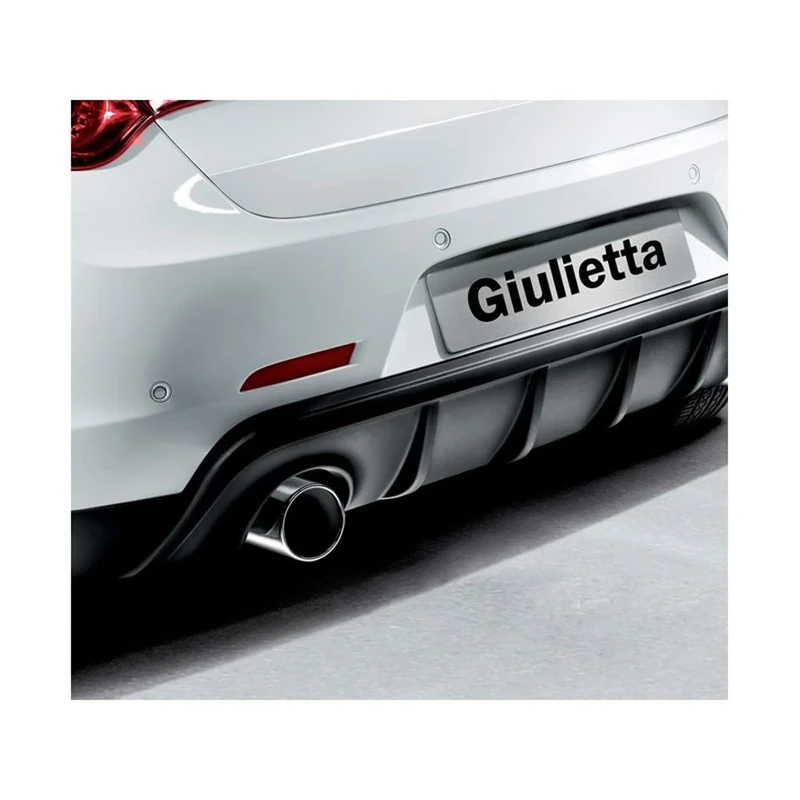 Motordrome Rear bumper skirt (Diffuser) compatible with Alfa Romeo Giulietta 2010- (Single exhaust left) (ABS)