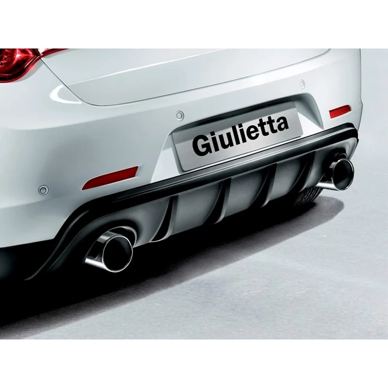 Motordrome Rear bumper skirt (Diffuser) compatible with Alfa Romeo Giulietta 2010- (Double exhaust left+right) (ABS)