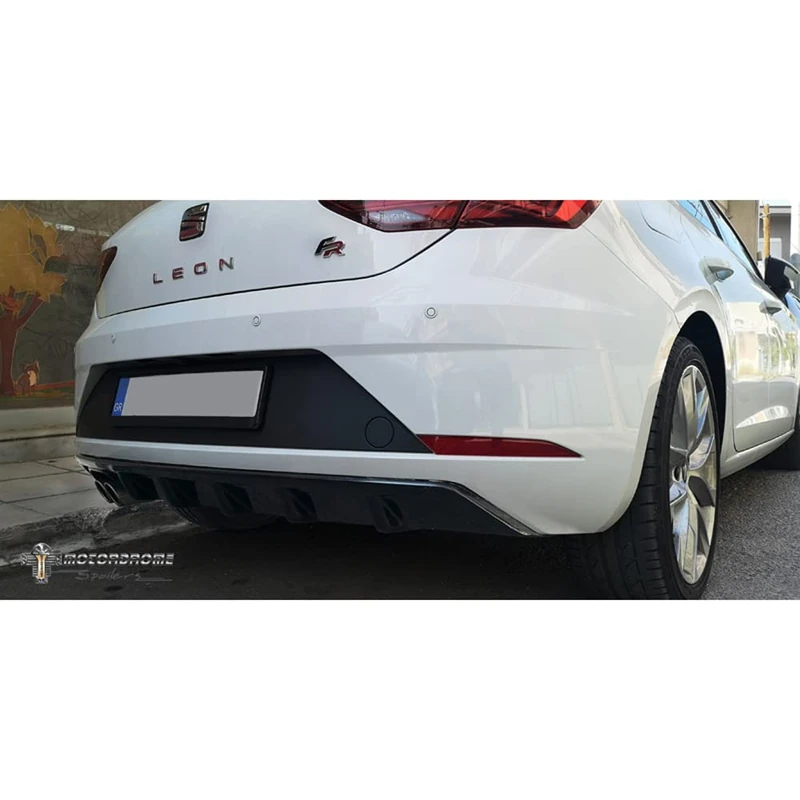 Motordrome Rear Diffuser compatible with Seat Leon 5F FR 5-doors Facelift 2017-2020 (ABS)