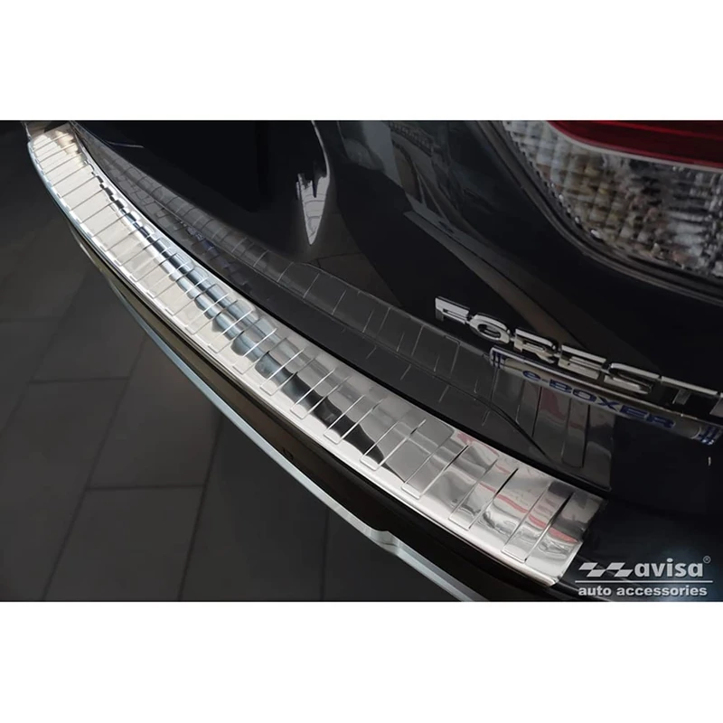 Avisa Stainless Steel Rear bumper protector compatible with Subaru Forester (SK) 2018-2024 'Ribs'