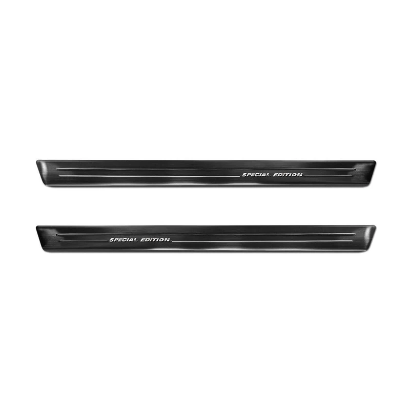 Avisa Black Inox door sill protectors compatible with Subaru Forester (SK) 2018-2024 - 'Special Edition' - 4-pieces