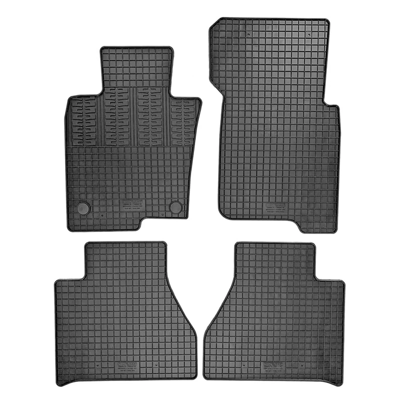 CIKCar Rubber car mats set compatible with Mercedes X-Class (W470) 2017-2020 (4-pieces + fixing system)