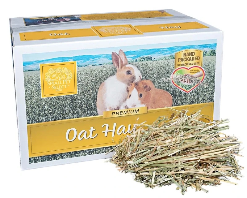 Small Pet Select – Oat Hay Pet Food, 40lb (18kg) Box | High-Fiber, Aromatic Hay for Rabbits, Guinea Pigs & Small Pets | Easy-to-Store Packaging
