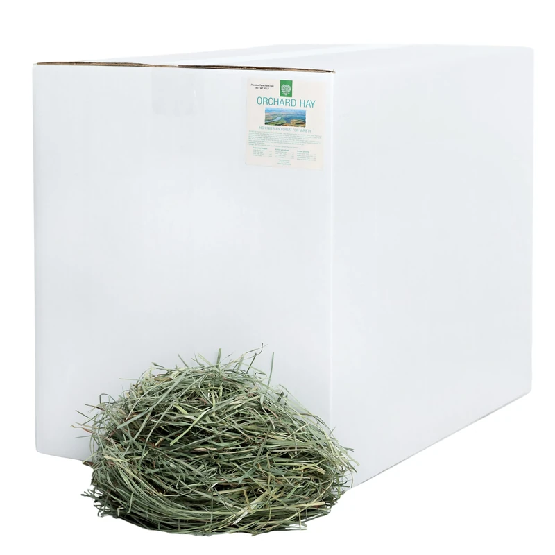 Small Pet Select Orchard Grass Hay Pet Food for Rabbits, Guinea Pigs, Chinchillas and Other Small Animals, Premium Natural Hay Grown in The US, 40 LB (18kg)