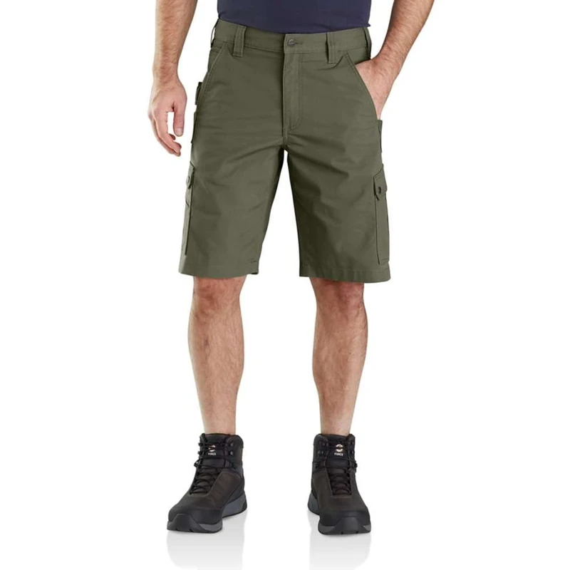 Carhartt Men's Rugged Flex™ Relaxed Fit Ripstop Cargo Work Short, Basil, W38