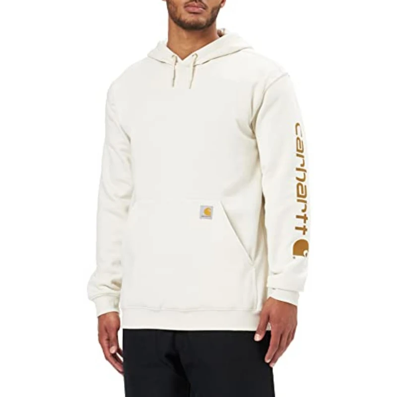 Carhartt Men's Loose Fit Midweight Logo Sleeve Graphic Sweatshirt, Malt, XXL