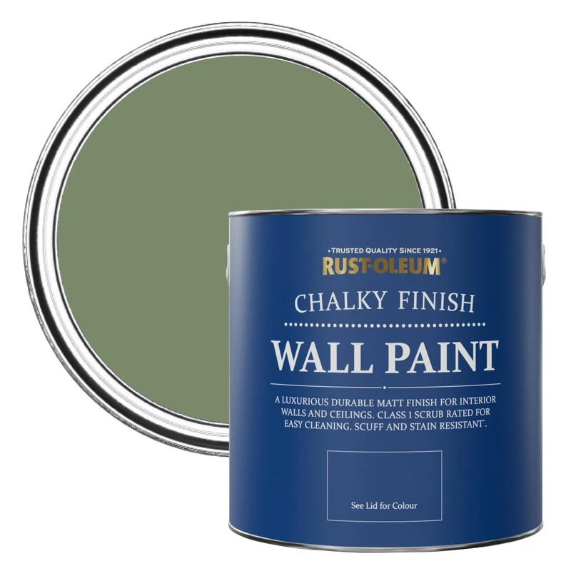 Rust-Oleum Green Matt Emulsion Wall Paint - All Green 2.5L