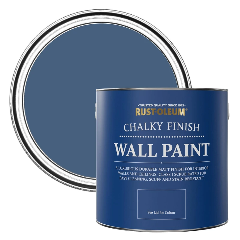 Rust-Oleum Blue Matt Emulsion Wall Paint - Ink Blue 2.5L
