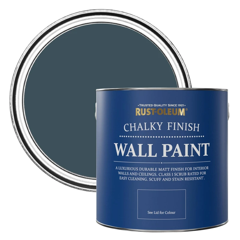 Rust-Oleum Blue Matt Emulsion Wall Paint - Evening Blue 2.5L