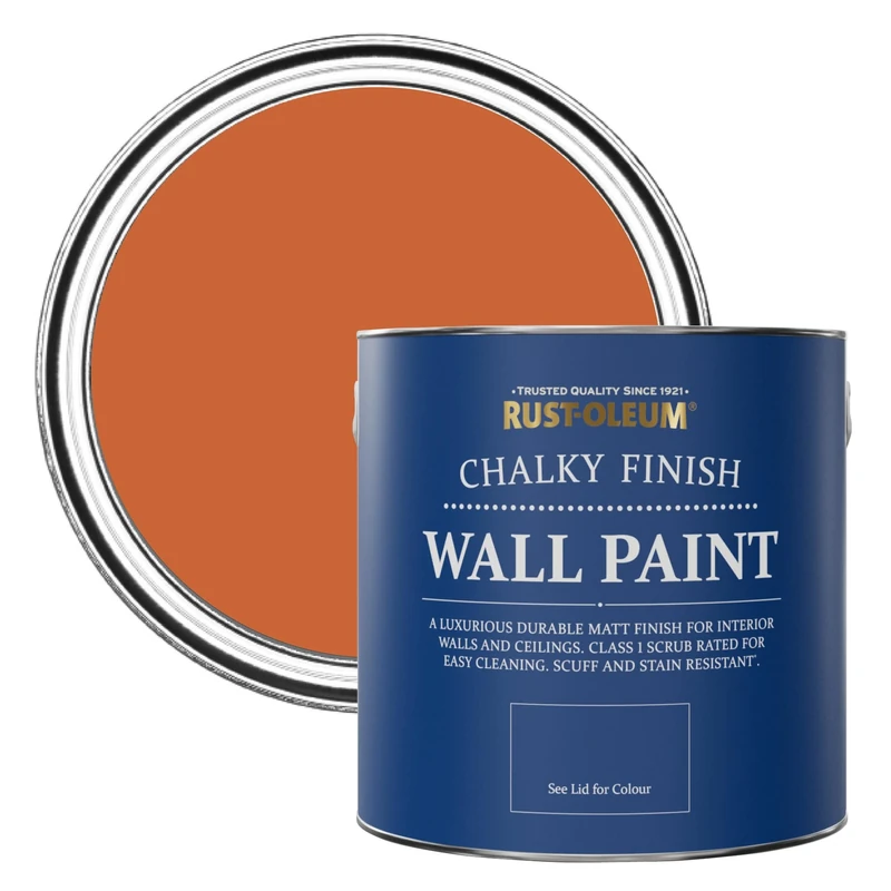 Rust-Oleum Orange Matt Emulsion Wall Paint - Tiger Tea 2.5L