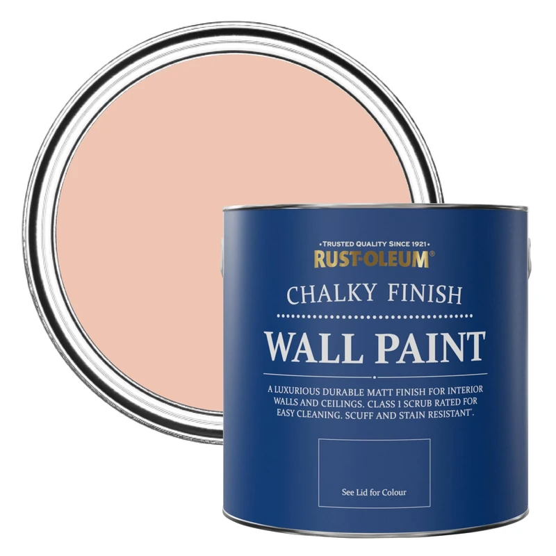 Rust-Oleum Pink Matt Emulsion Wall Paint - Coral 2.5L