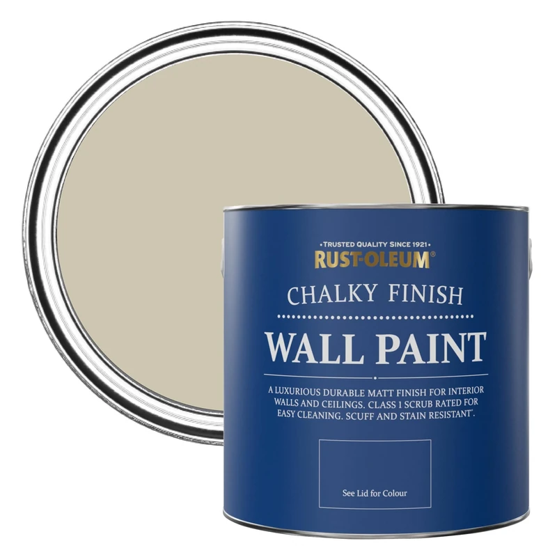 Rust-Oleum Beige Wall and Ceiling Paint in a Chalky Matt Finish - Silver Sage 2.5L