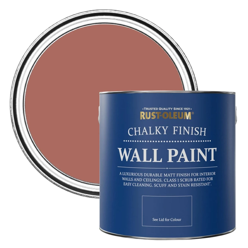 Rust-Oleum Red Matt Emulsion Wall Paint - Salmon 2.5L
